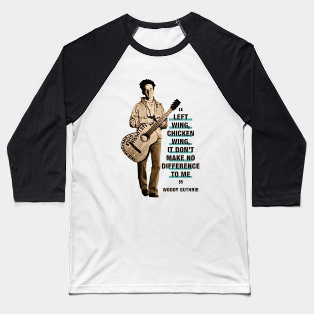 Woody Guthrie  "I'd Give My Life Just To Lay My Head Tonight On A Bed Of California Stars" Baseball T-Shirt by PLAYDIGITAL2020